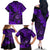 Hawaii Shaka Sign Family Matching Off Shoulder Long Sleeve Dress and Hawaiian Shirt Polynesian Pattern Purple Version LT01 - Polynesian Pride