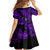 Hawaii Shaka Sign Family Matching Off Shoulder Short Dress and Hawaiian Shirt Polynesian Pattern Purple Version LT01 - Polynesian Pride