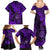 Hawaii Shaka Sign Family Matching Summer Maxi Dress and Hawaiian Shirt Polynesian Pattern Purple Version LT01 - Polynesian Pride