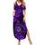 Hawaii Shaka Sign Family Matching Summer Maxi Dress and Hawaiian Shirt Polynesian Pattern Purple Version LT01 Mom's Dress Purple - Polynesian Pride