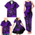 Hawaii Shaka Sign Family Matching Tank Maxi Dress and Hawaiian Shirt Polynesian Pattern Purple Version LT01 - Polynesian Pride