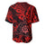 Hawaii Shaka Sign Baseball Jersey Polynesian Pattern Red Version LT01 - Polynesian Pride