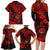 Hawaii Shaka Sign Family Matching Long Sleeve Bodycon Dress and Hawaiian Shirt Polynesian Pattern Red Version LT01 - Polynesian Pride