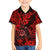 Hawaii Shaka Sign Family Matching Long Sleeve Bodycon Dress and Hawaiian Shirt Polynesian Pattern Red Version LT01 Son's Shirt Red - Polynesian Pride