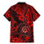 Hawaii Shaka Sign Family Matching Mermaid Dress and Hawaiian Shirt Polynesian Pattern Red Version LT01 - Polynesian Pride