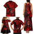 Hawaii Shaka Sign Family Matching Tank Maxi Dress and Hawaiian Shirt Polynesian Pattern Red Version LT01 - Polynesian Pride