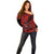 Hawaii Shaka Sign Off Shoulder Sweater Polynesian Pattern Red Version LT01 - Polynesian Pride