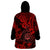 Hawaii Shaka Sign Wearable Blanket Hoodie Polynesian Pattern Red Version LT01 - Polynesian Pride