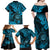 Hawaii Shaka Sign Family Matching Off Shoulder Maxi Dress and Hawaiian Shirt Polynesian Pattern Sky Blue Version LT01 - Polynesian Pride