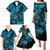 Hawaii Shaka Sign Family Matching Puletasi Dress and Hawaiian Shirt Polynesian Pattern Sky Blue Version LT01 - Polynesian Pride