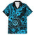 Hawaii Shaka Sign Family Matching Short Sleeve Bodycon Dress and Hawaiian Shirt Polynesian Pattern Sky Blue Version LT01 Dad's Shirt - Short Sleeve Blue - Polynesian Pride