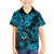 Hawaii Shaka Sign Family Matching Short Sleeve Bodycon Dress and Hawaiian Shirt Polynesian Pattern Sky Blue Version LT01 Son's Shirt Blue - Polynesian Pride