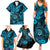 Hawaii Shaka Sign Family Matching Summer Maxi Dress and Hawaiian Shirt Polynesian Pattern Sky Blue Version LT01 - Polynesian Pride