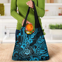 Hawaii Shaka Sign Grocery Bag Polynesian Pattern Sky Blue Version LT01 - Polynesian Pride