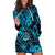 Hawaii Shaka Sign Hoodie Dress Polynesian Pattern Sky Blue Version LT01 Blue - Polynesian Pride