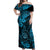 Hawaii Shaka Sign Off Shoulder Maxi Dress Polynesian Pattern Sky Blue Version LT01 Women Blue - Polynesian Pride