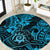 Hawaii Shaka Sign Round Carpet Polynesian Pattern Sky Blue Version LT01 Blue - Polynesian Pride