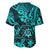 Hawaii Shaka Sign Baseball Jersey Polynesian Pattern Turquoise Version LT01 - Polynesian Pride