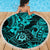 Hawaii Shaka Sign Beach Blanket Polynesian Pattern Turquoise Version LT01 - Wonder Print Shop