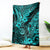 Hawaii Shaka Sign Blanket Polynesian Pattern Turquoise Version LT01 Turquoise - Polynesian Pride