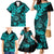 Hawaii Shaka Sign Family Matching Mermaid Dress and Hawaiian Shirt Polynesian Pattern Turquoise Version LT01 - Polynesian Pride