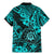 Hawaii Shaka Sign Family Matching Mermaid Dress and Hawaiian Shirt Polynesian Pattern Turquoise Version LT01 - Polynesian Pride