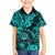 Hawaii Shaka Sign Family Matching Off Shoulder Long Sleeve Dress and Hawaiian Shirt Polynesian Pattern Turquoise Version LT01 Son's Shirt Turquoise - Polynesian Pride