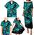 Hawaii Shaka Sign Family Matching Puletasi Dress and Hawaiian Shirt Polynesian Pattern Turquoise Version LT01 - Polynesian Pride