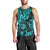 Hawaii Shaka Sign Men Tank Top Polynesian Pattern Turquoise Version LT01 - Polynesian Pride