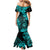 Hawaii Shaka Sign Mermaid Dress Polynesian Pattern Turquoise Version LT01 - Polynesian Pride