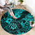 Hawaii Shaka Sign Round Carpet Polynesian Pattern Turquoise Version LT01 - Polynesian Pride