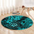 Hawaii Shaka Sign Round Carpet Polynesian Pattern Turquoise Version LT01 - Polynesian Pride