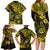 Hawaii Shaka Sign Family Matching Long Sleeve Bodycon Dress and Hawaiian Shirt Polynesian Pattern Yellow Version LT01 - Polynesian Pride