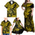 Hawaii Shaka Sign Family Matching Off Shoulder Maxi Dress and Hawaiian Shirt Polynesian Pattern Yellow Version LT01 - Polynesian Pride