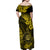 Hawaii Shaka Sign Family Matching Off Shoulder Maxi Dress and Hawaiian Shirt Polynesian Pattern Yellow Version LT01 - Polynesian Pride