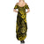 Hawaii Shaka Sign Family Matching Summer Maxi Dress and Hawaiian Shirt Polynesian Pattern Yellow Version LT01 - Polynesian Pride