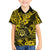 Hawaii Shaka Sign Family Matching Summer Maxi Dress and Hawaiian Shirt Polynesian Pattern Yellow Version LT01 Son's Shirt Yellow - Polynesian Pride