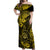 Hawaii Shaka Sign Off Shoulder Maxi Dress Polynesian Pattern Yellow Version LT01 Women Yellow - Polynesian Pride