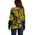 Hawaii Shaka Sign Off Shoulder Sweater Polynesian Pattern Yellow Version LT01 - Polynesian Pride