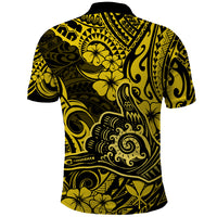 Hawaii Shaka Sign Polo Shirt Polynesian Pattern Yellow Version LT01 - Polynesian Pride