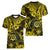 Hawaii Shaka Sign Women V Neck T Shirt Polynesian Pattern Yellow Version LT01 - Polynesian Pride