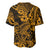 Hawaii Shark Baseball Jersey Polynesian Pattern Gold Version LT01 - Polynesian Pride