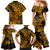 Hawaii Shark Family Matching Mermaid Dress and Hawaiian Shirt Polynesian Pattern Gold Version LT01 - Polynesian Pride