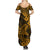 Hawaii Shark Family Matching Summer Maxi Dress and Hawaiian Shirt Polynesian Pattern Gold Version LT01 - Polynesian Pride