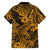 Hawaii Shark Family Matching Tank Maxi Dress and Hawaiian Shirt Polynesian Pattern Gold Version LT01 - Polynesian Pride