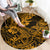 Hawaii Shark Round Carpet Polynesian Pattern Gold Version LT01 - Polynesian Pride