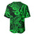 Hawaii Shark Baseball Jersey Polynesian Pattern Green Version LT01 - Polynesian Pride