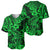 Hawaii Shark Baseball Jersey Polynesian Pattern Green Version LT01 - Polynesian Pride