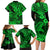 Hawaii Shark Family Matching Long Sleeve Bodycon Dress and Hawaiian Shirt Polynesian Pattern Green Version LT01 - Polynesian Pride