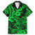 Hawaii Shark Family Matching Mermaid Dress and Hawaiian Shirt Polynesian Pattern Green Version LT01 Dad's Shirt - Short Sleeve Green - Polynesian Pride